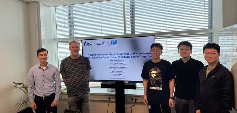 Haolin Wu's Thesis Defense with Rajendra, Leo, me and Ang